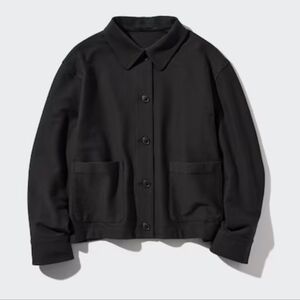 UNIQLO Women's Jersey Relaxed Jacket Black Size Medium